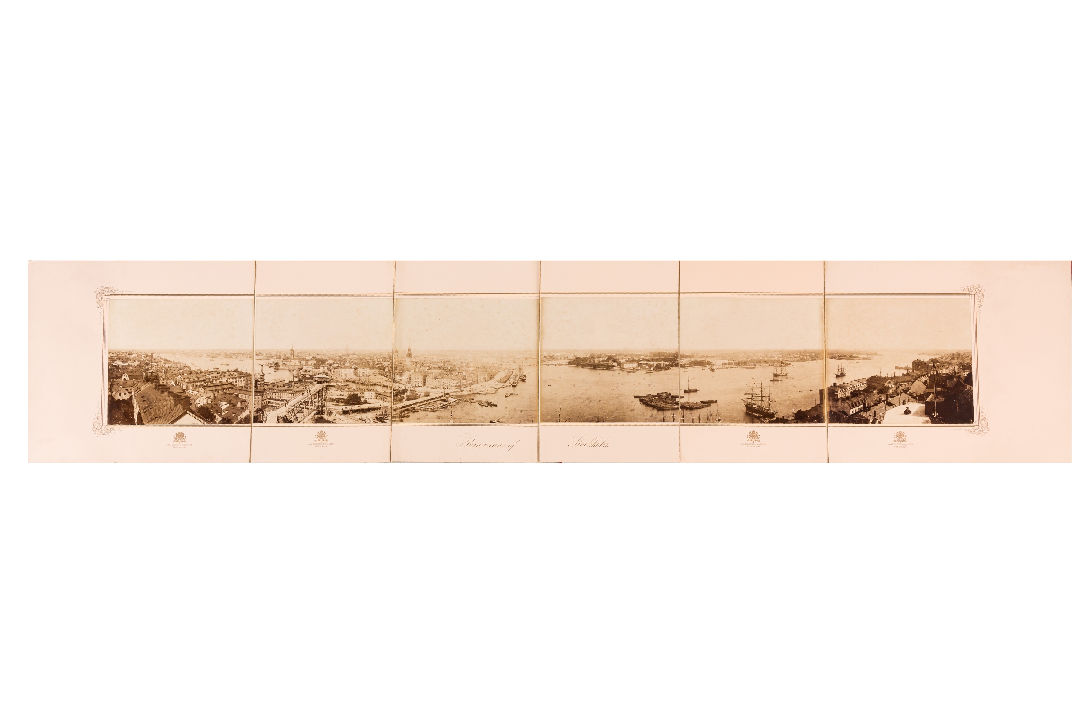 Artwork by Axel Lindahl, PANORAMA OF STOCKHOLM, Made of Albumen print