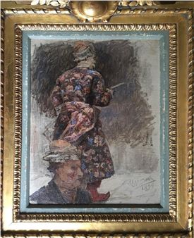 Cossack. Cossack's head. Study for the painting 'Yermak's Conquest of Siberia - Vasily Surikov