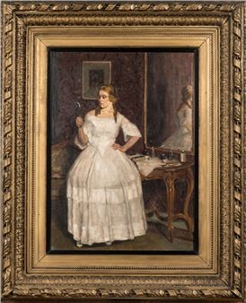 Junge Frau im Ballkleid - Wilhelm Wiegmann