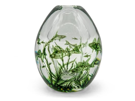 Orrefors Fishgraal Glass Vase - Edward Hald