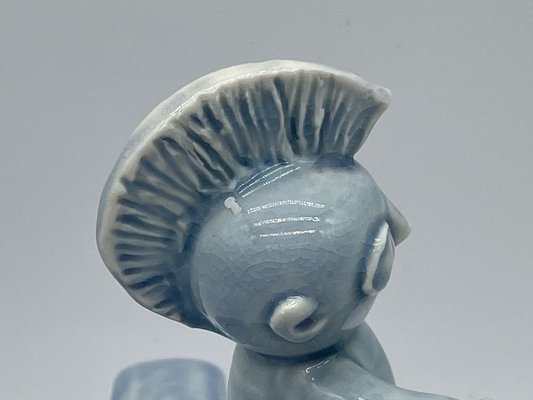 Artwork by Gerit Grimm, Gerit Grimm Surreal Teapot, Made of pale blue glazed