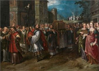 Attributed to GASPARD Van den HOECKE (1661-1702)
The... - Lot 35 - Daguerre - Gaspard van Den Hoecke