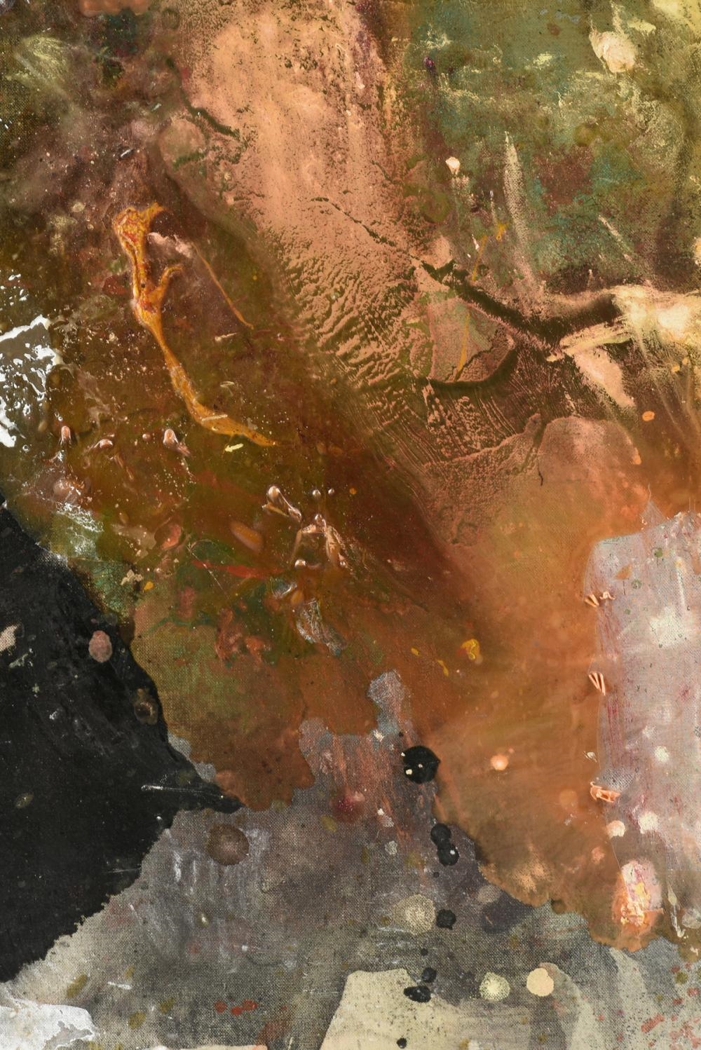 Artwork by Cora Cohen, "In the Sound of the Wind, Made of spray enamel on linen