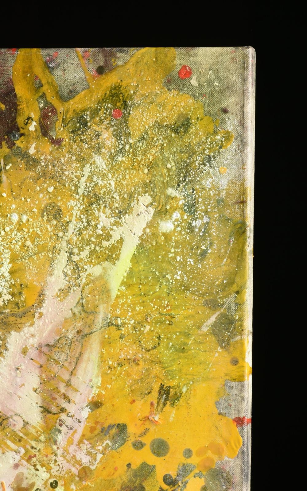 Artwork by Cora Cohen, "In the Sound of the Wind, Made of spray enamel on linen