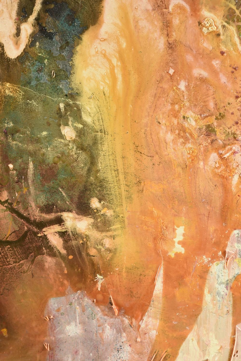 Artwork by Cora Cohen, "In the Sound of the Wind, Made of spray enamel on linen