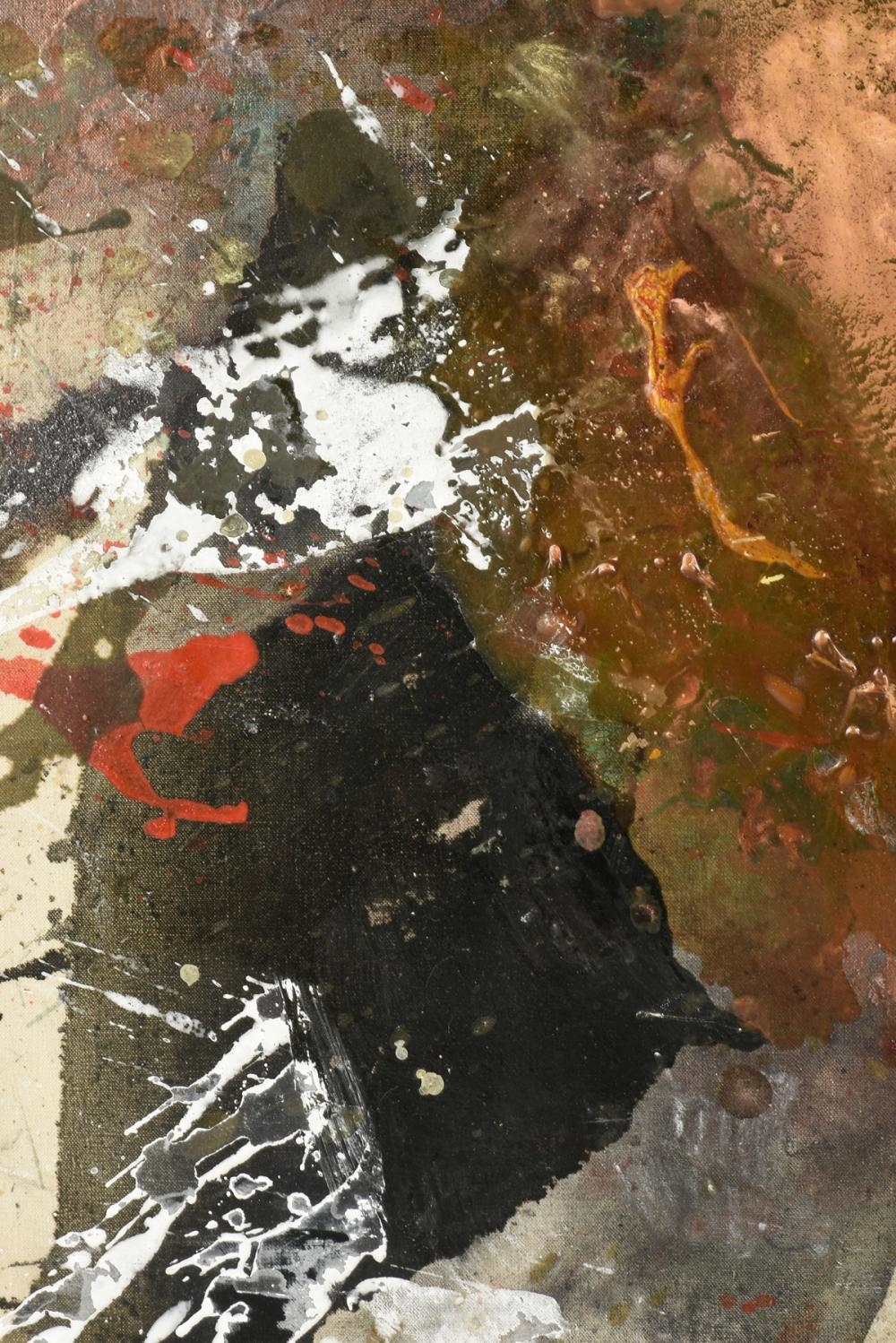 Artwork by Cora Cohen, "In the Sound of the Wind, Made of spray enamel on linen