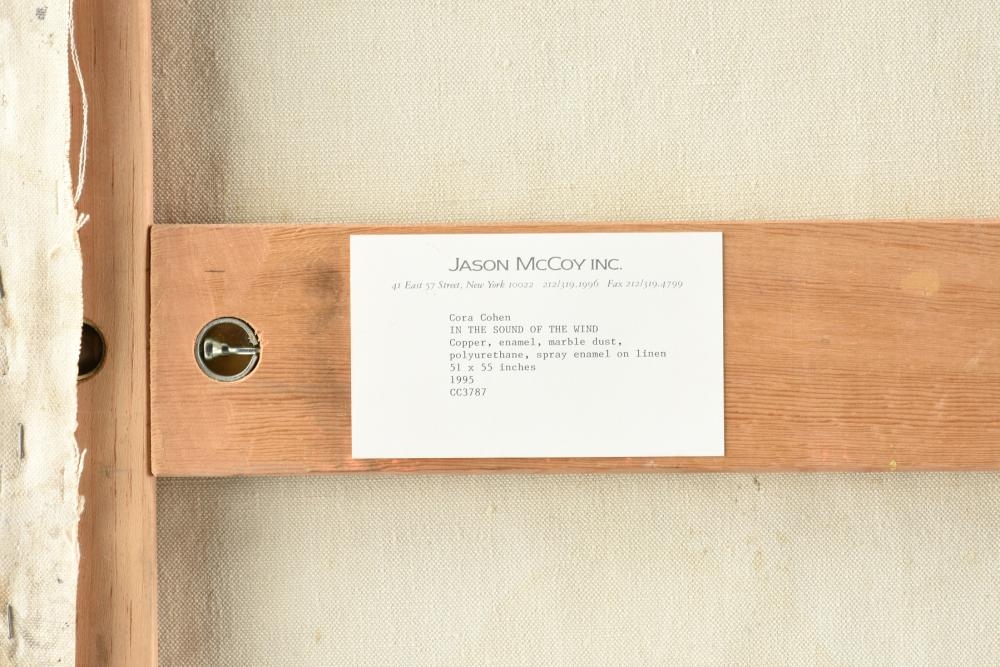 Artwork by Cora Cohen, "In the Sound of the Wind, Made of spray enamel on linen