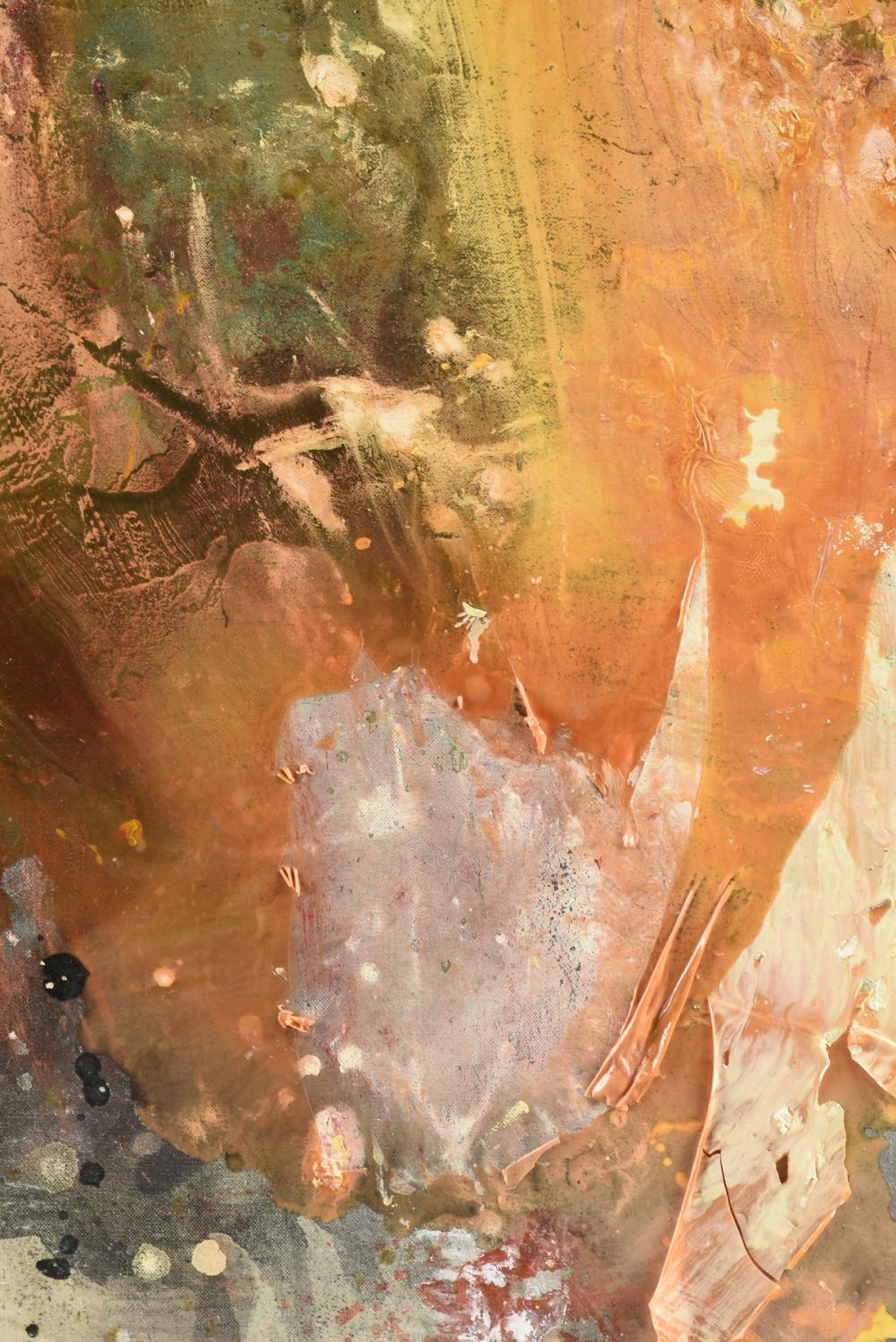 Artwork by Cora Cohen, "In the Sound of the Wind, Made of spray enamel on linen