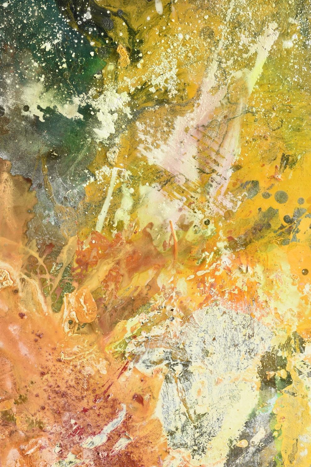 Artwork by Cora Cohen, "In the Sound of the Wind, Made of spray enamel on linen