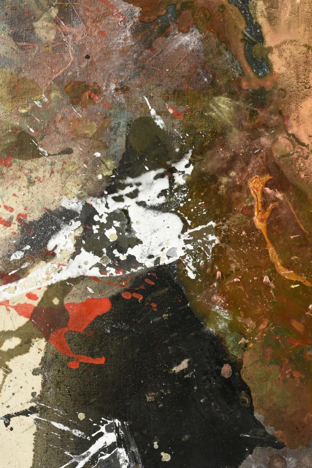 Artwork by Cora Cohen, "In the Sound of the Wind, Made of spray enamel on linen