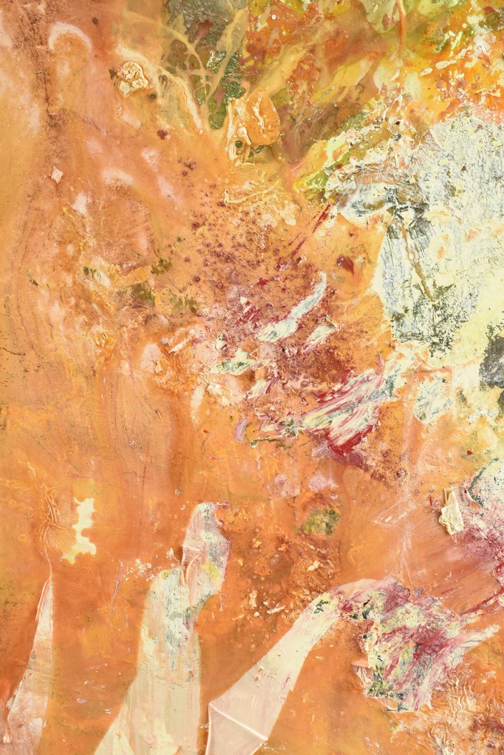 Artwork by Cora Cohen, "In the Sound of the Wind, Made of spray enamel on linen