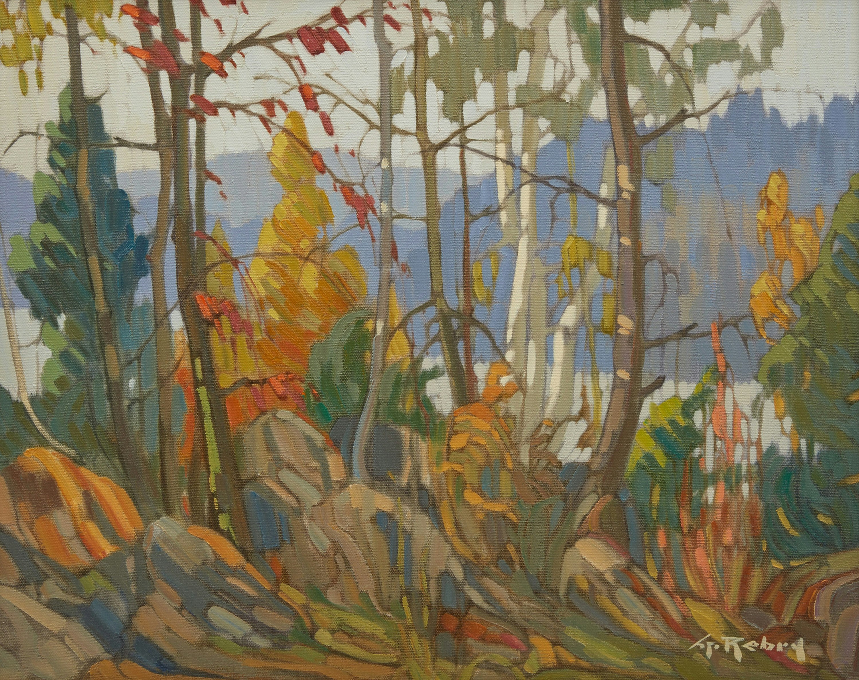 Artwork by Gaston Rebry, Au bord de la forest (Edge of the Forest), Made of oil on canvas