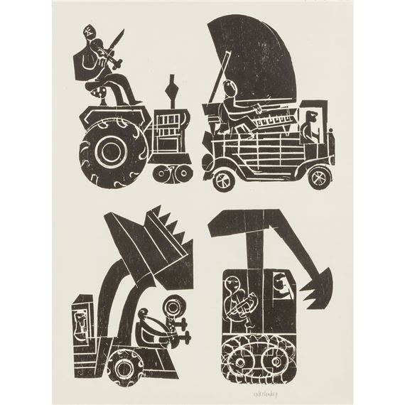 "Die Bringer Beethovens" by HAP  Grieshaber, 1976