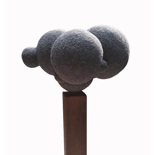 Artwork by Āris Smildzers, Low clouds, Made of metal