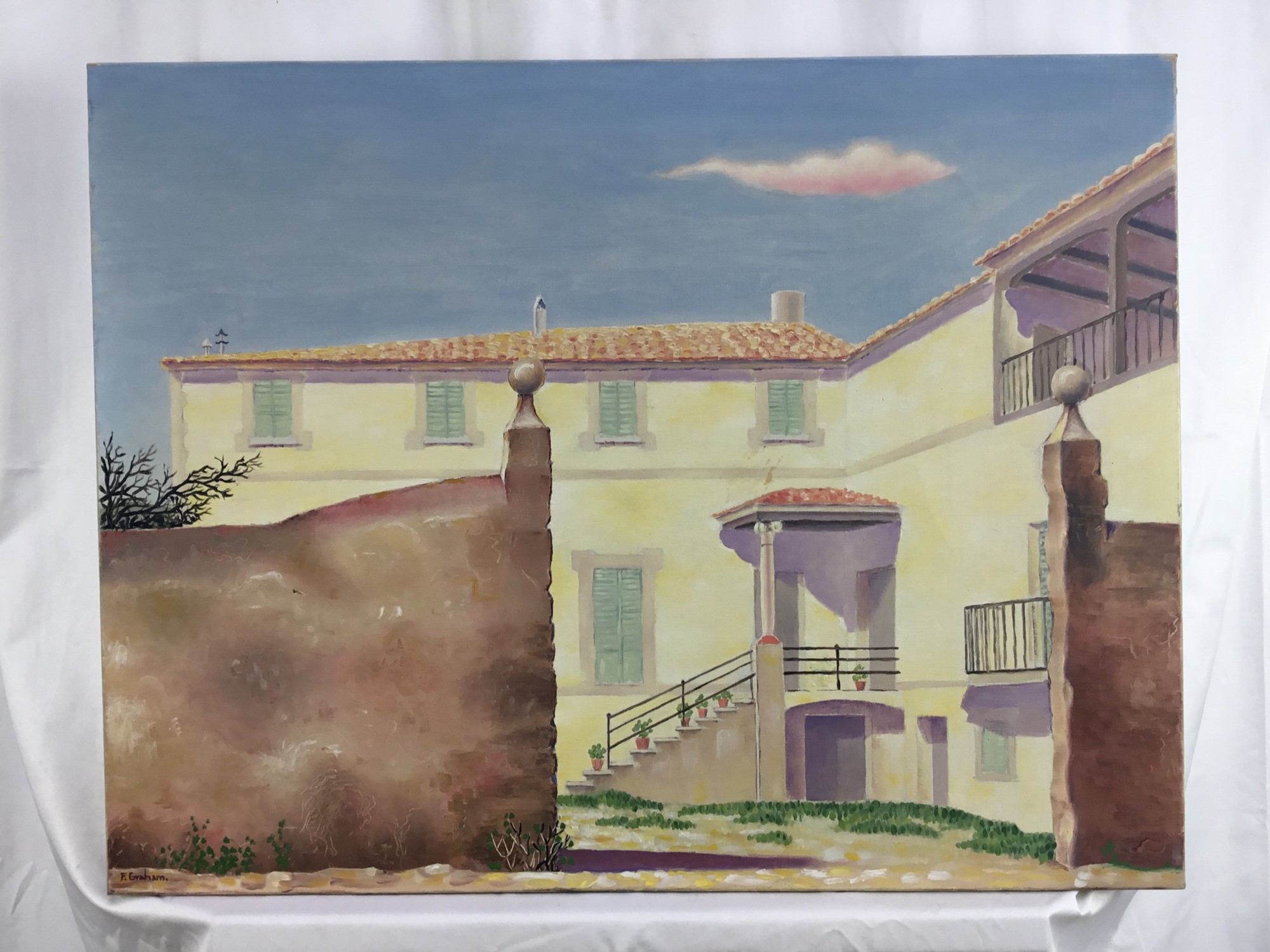 Artwork by Fergus Graham, The Farmstead, Made of oil on canvas