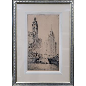 Signed Chester Danforth Etching - S. Chester Danforth