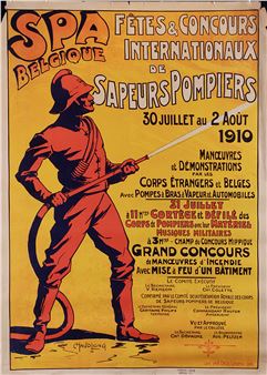 Fêtes et concours internationaux de sapeur-pompiers. Spa - Georges de Froidcourt / Chaudlong