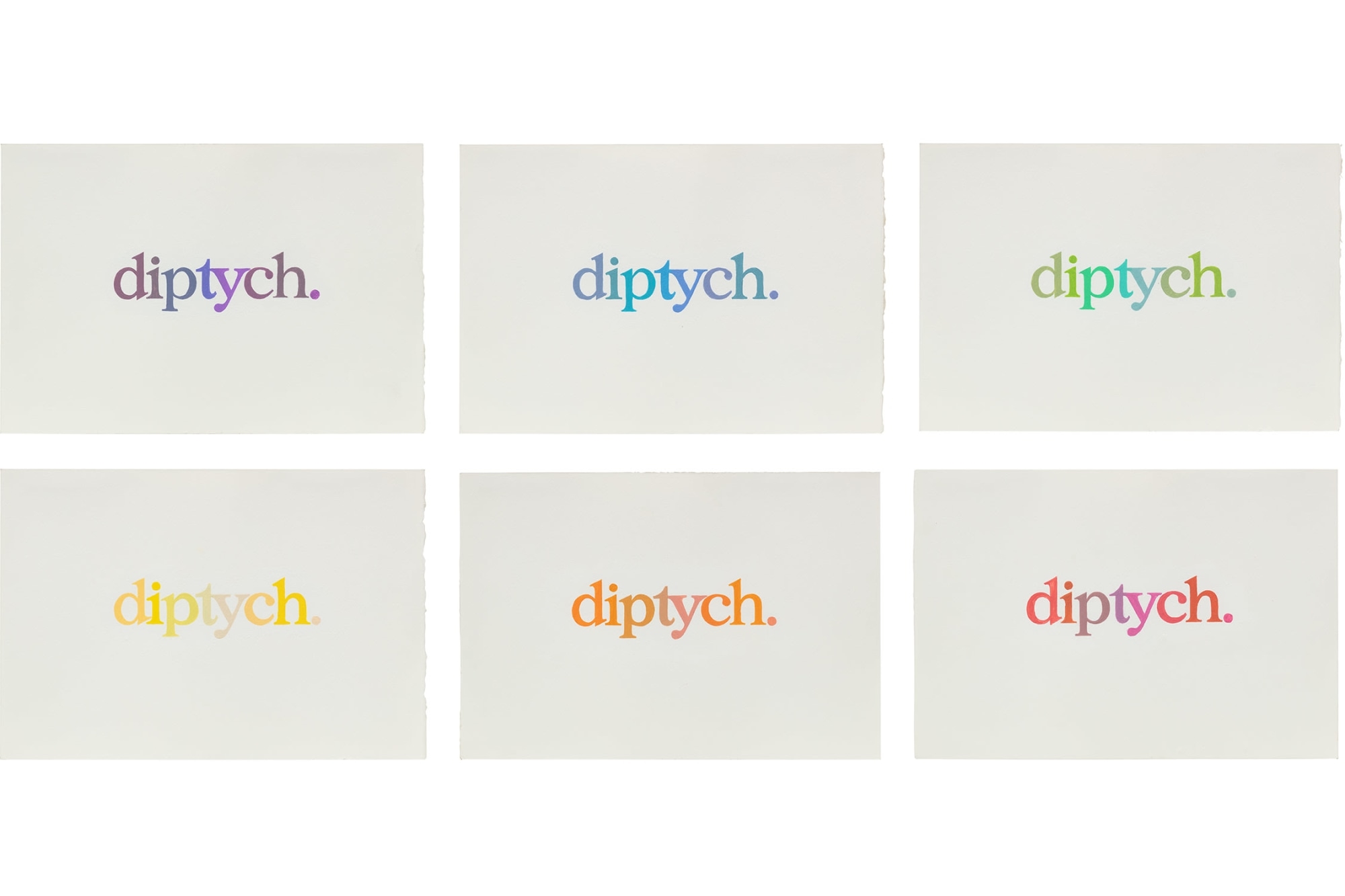 Six works: (i-vi) Study for "diptych" installation - Ricci Albenda