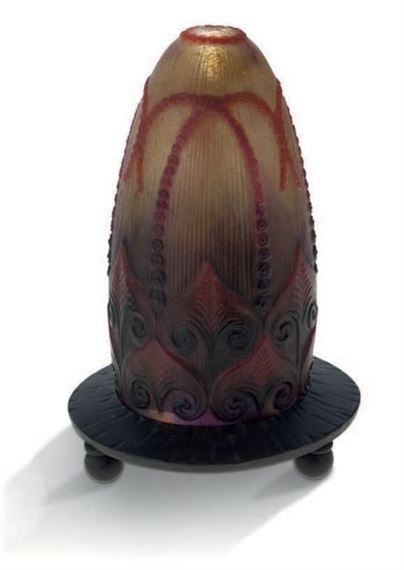 A glass paste “Plantes aquatiques” night-light by Gabriel Argy-Rousseau, 1924