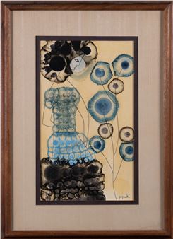 Stella Popowski�(Polish America 1931-2008) Watercolor - Stella Popowski