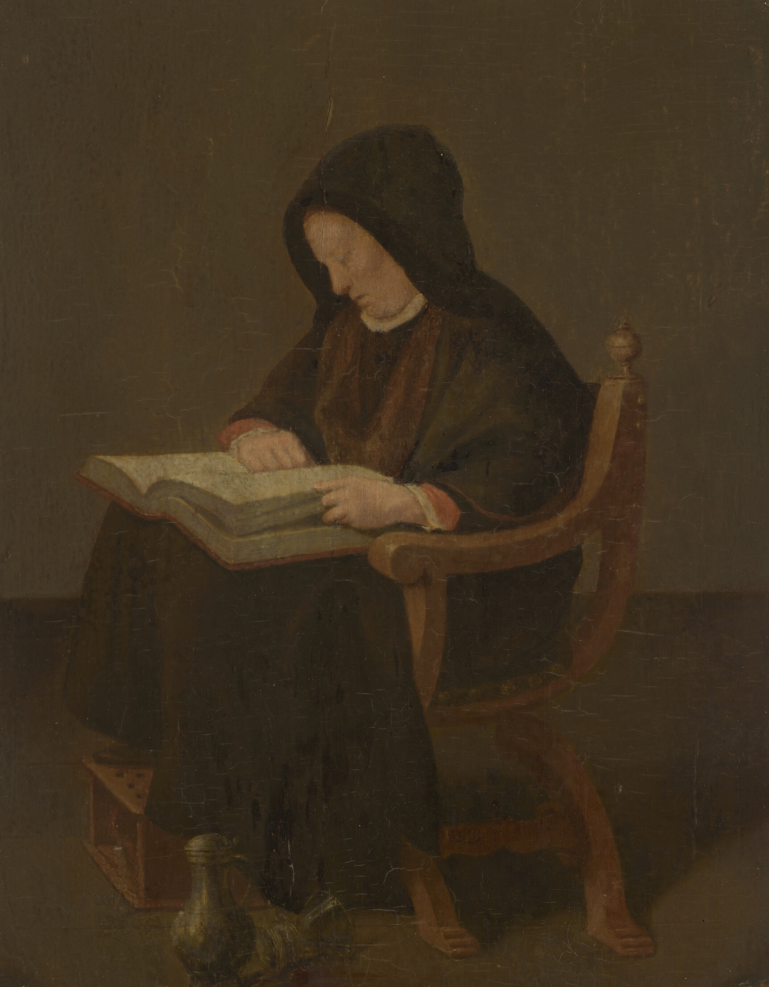 An old woman reading - Quirijn van Brekelenkam
