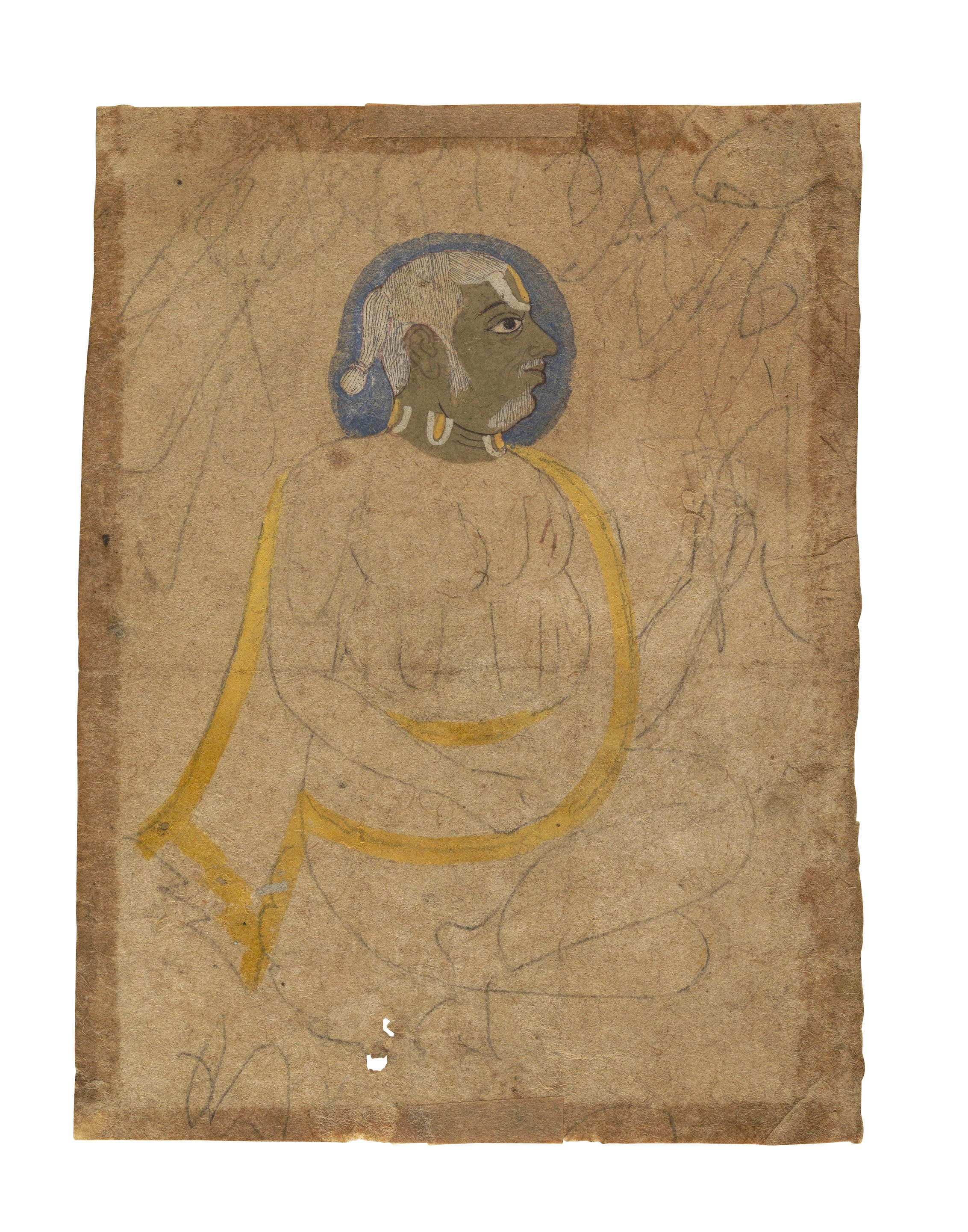 Indian School, 18th Century | TWO STUDIES OF A RULER IN WORSHIP AND A ...