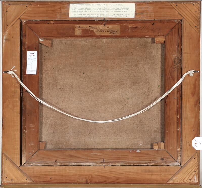 Artwork by Emma Meyer, Fishermen taking a rest in the evening sun, Made of Oil on canvas