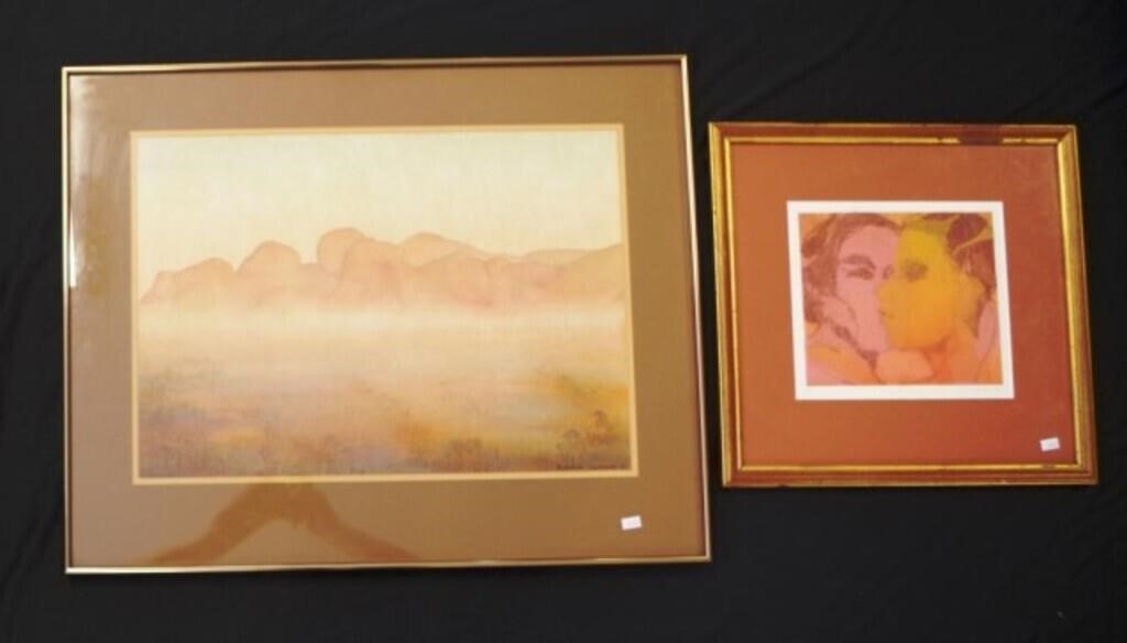 Artwork by Madeleine Szymanski, Mountain Ranges, Made of coloured etching