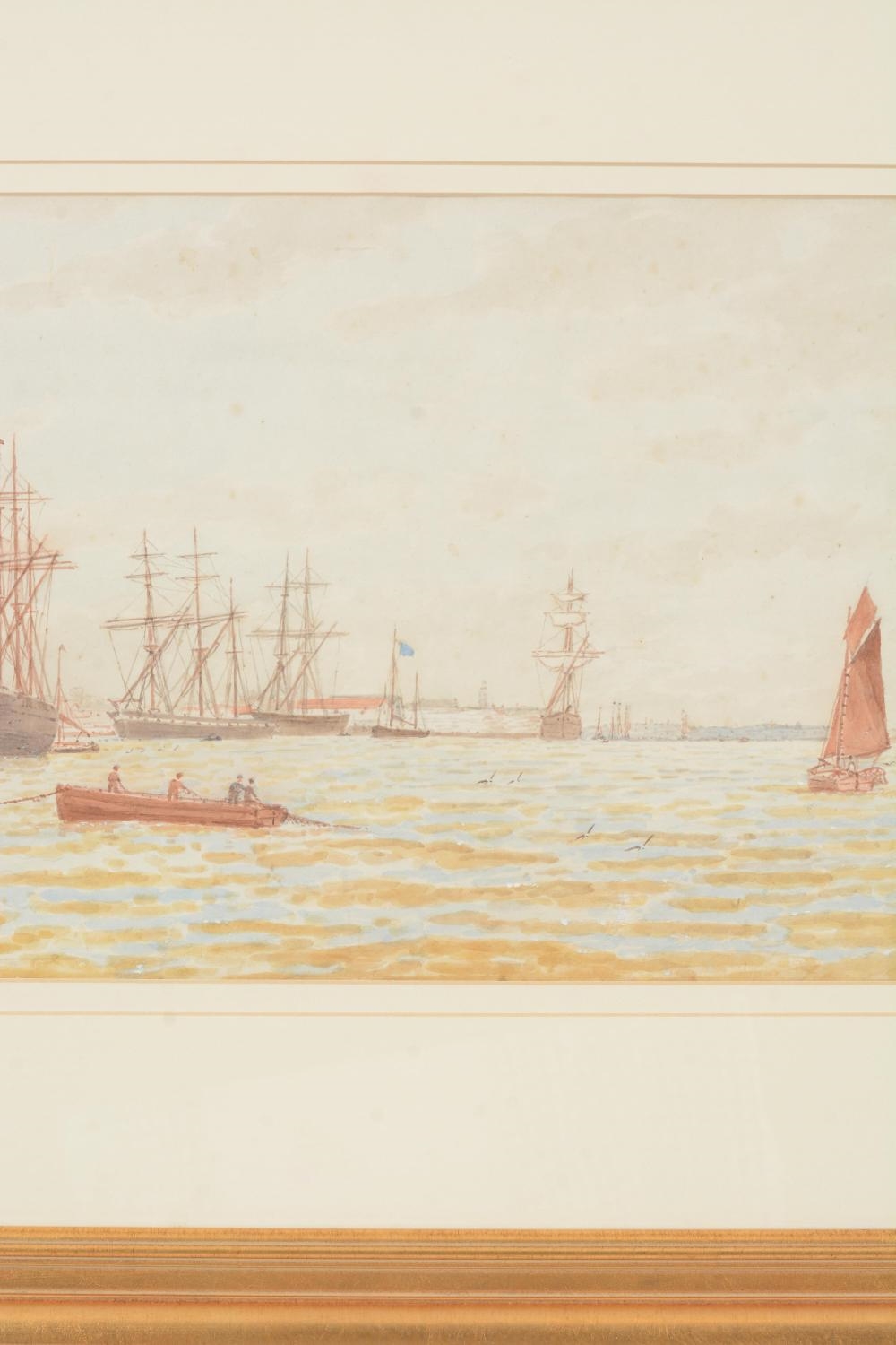 George Stanfield Walters | extensive harbor view with ships | MutualArt