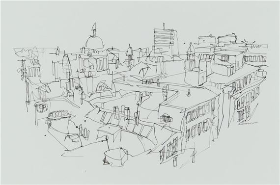 Colin Davidson | BEDFORD HOUSE ROOFTOP DRAWING (2004) | MutualArt