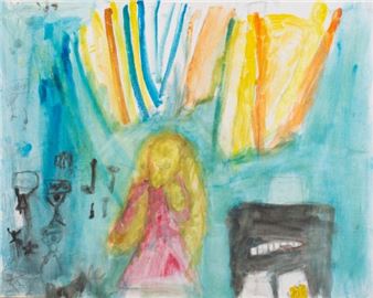 Composition with a female figure in the foreground - Donna Taylor