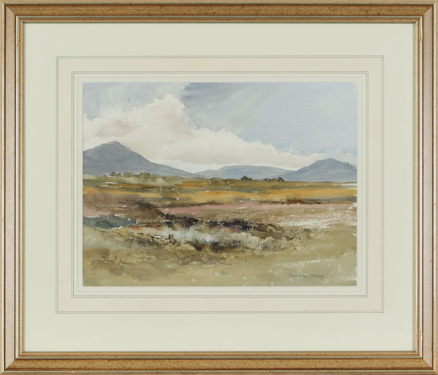 Artwork by Sandra Maze, MWEELIN MOUNTAIN, ACHILL ISLAND, Made of WATERCOLOUR DRAWING