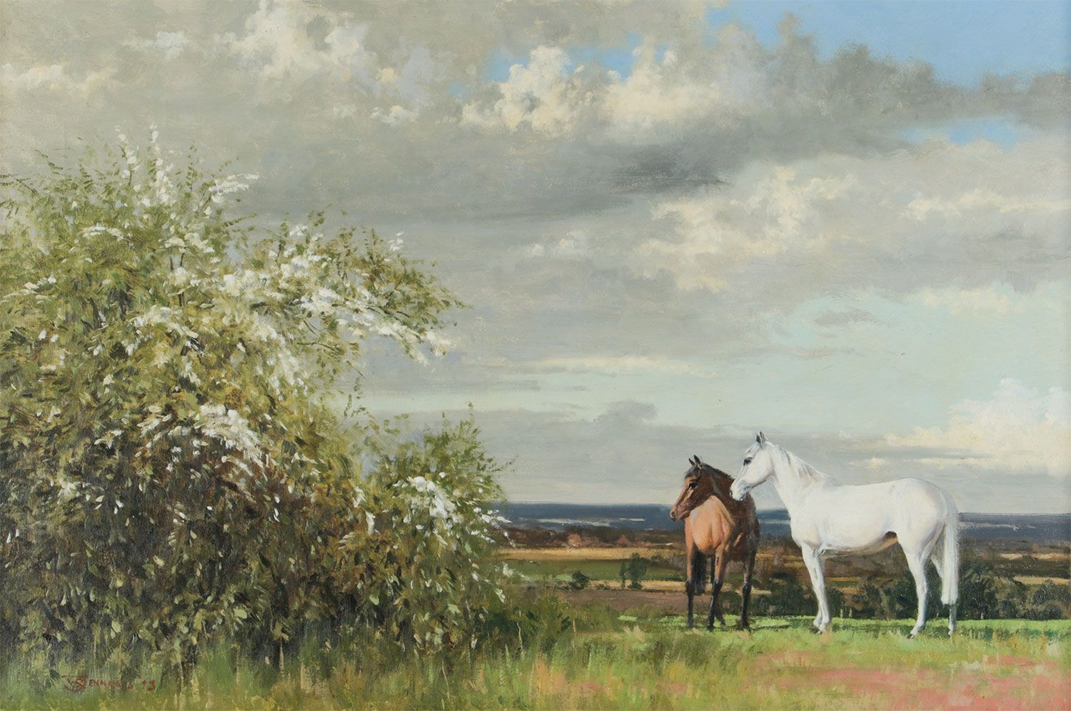 Artwork by Walter Robin Jennings, ON THE HILL, Made of OIL ON CANVAS