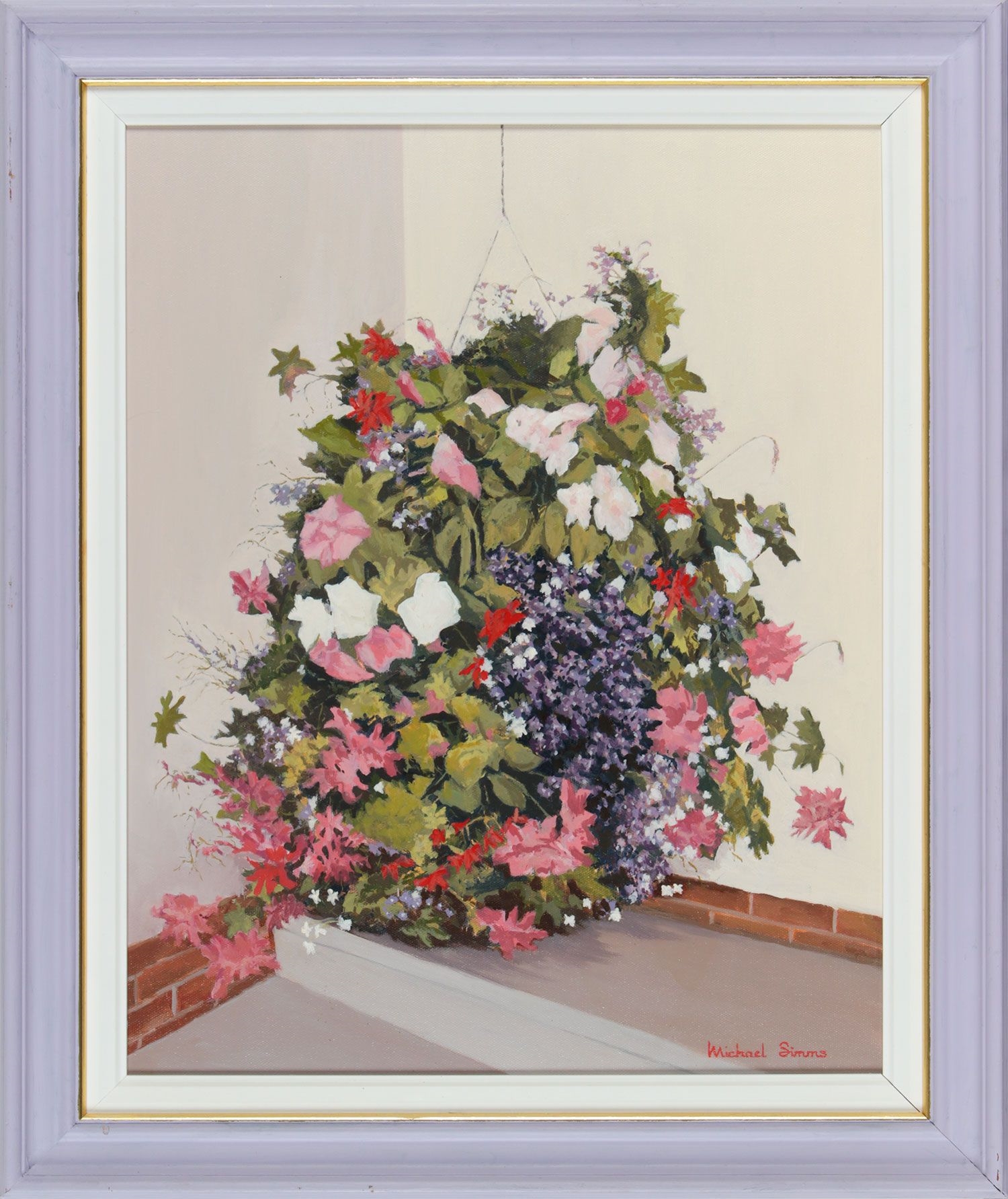 Michael Simms | STILL LIFE HANGING BASKET | MutualArt