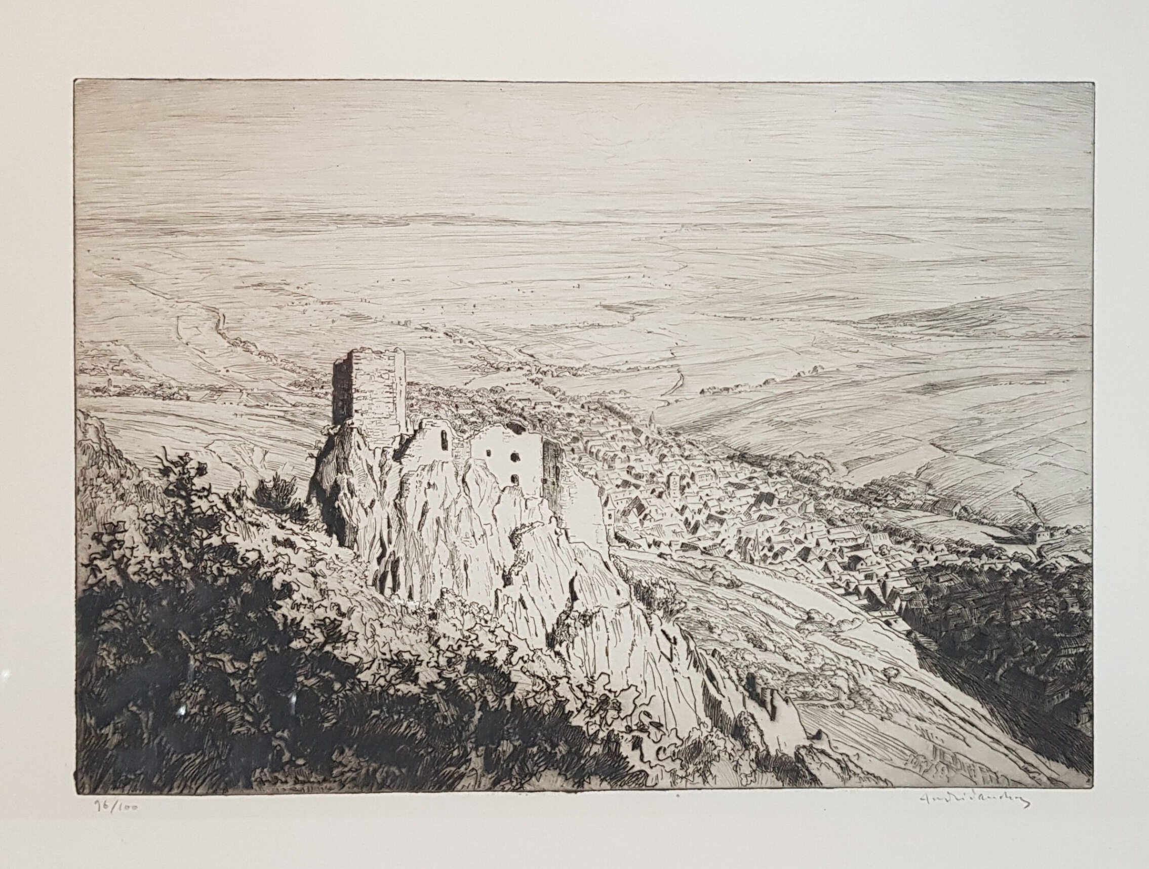 Artwork by André Sanchez, André SANCHEZ (XX-XXIème) - Site cathare, Made of Gravure