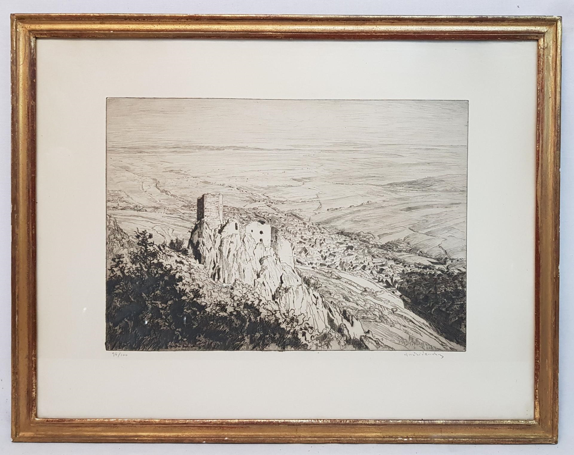 Artwork by André Sanchez, André SANCHEZ (XX-XXIème) - Site cathare, Made of Gravure