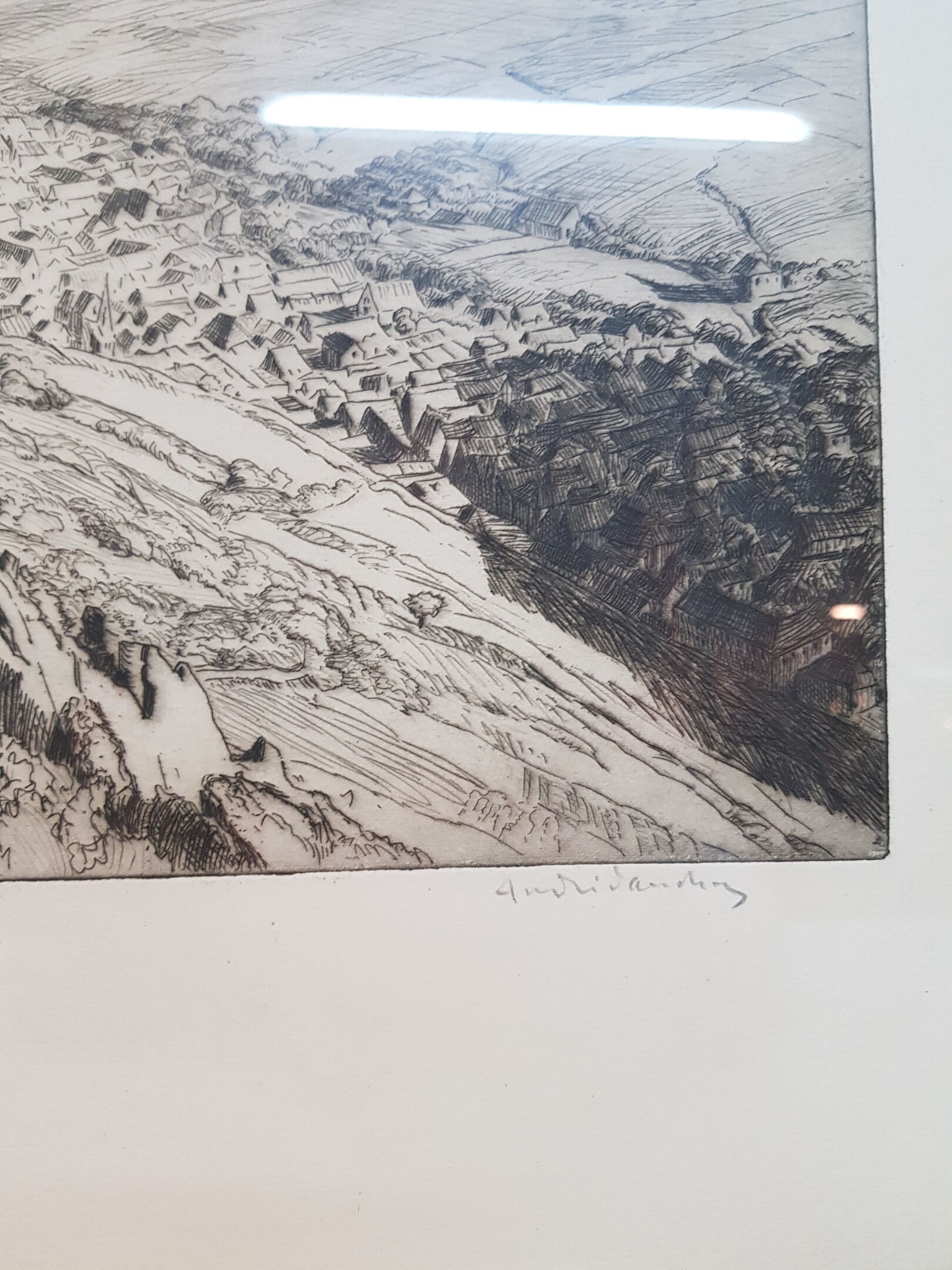 Artwork by André Sanchez, André SANCHEZ (XX-XXIème) - Site cathare, Made of Gravure