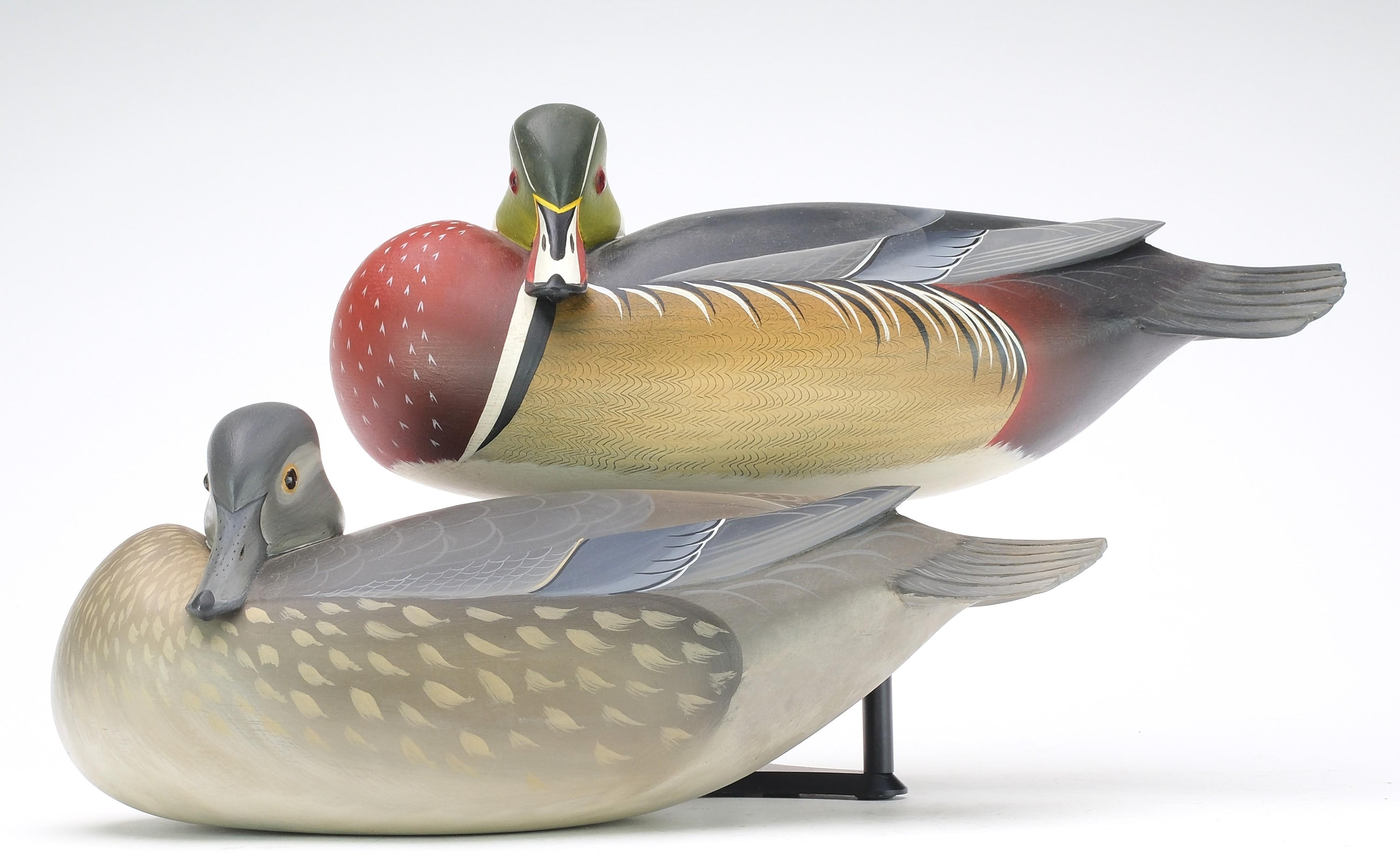 George Strunk | Pair of Wood ducks (1997) | MutualArt