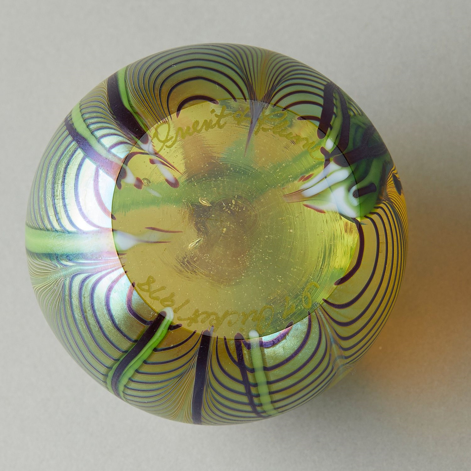 John Lewis 3 Orient & Flume Favrile Glass Paperweights (1974) MutualArt