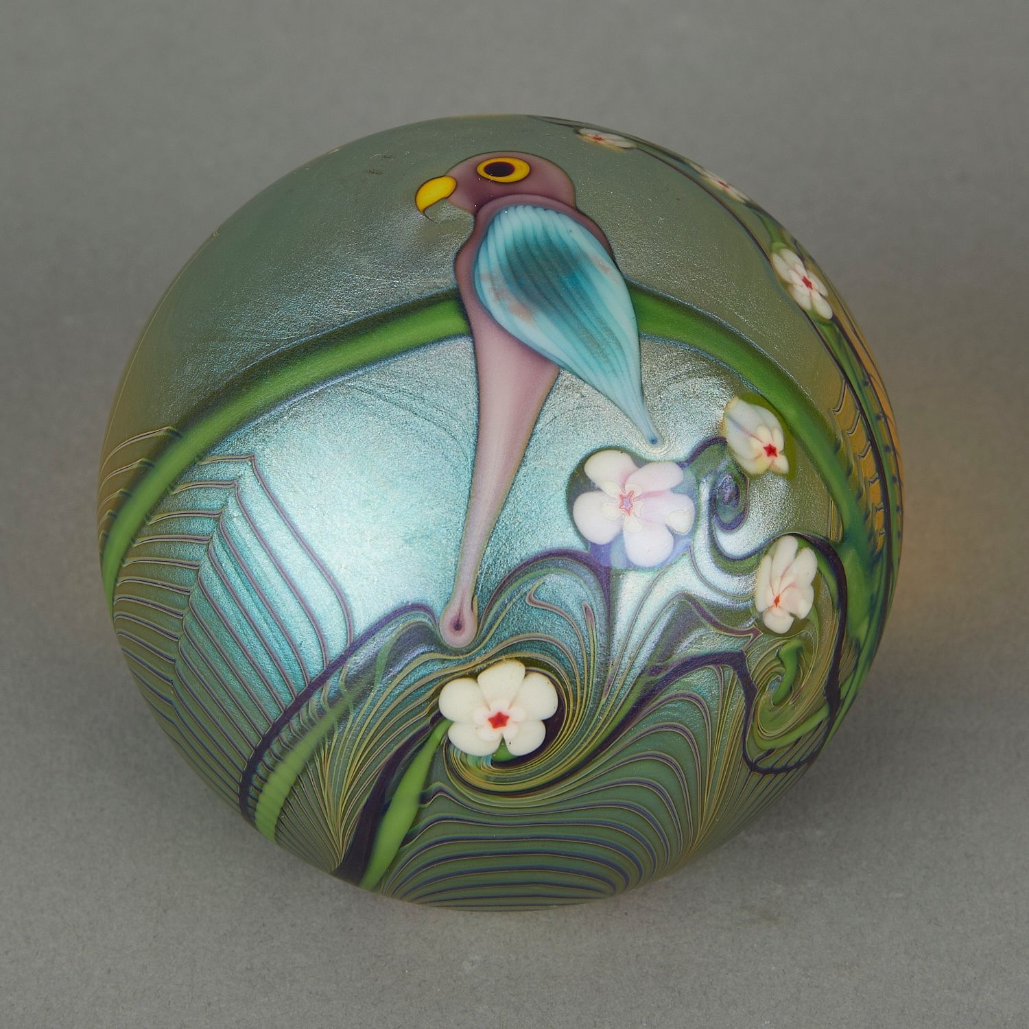 John Lewis 3 Orient & Flume Favrile Glass Paperweights (1974) MutualArt