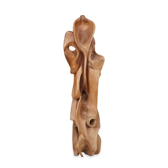 Luis Potosi | Luis Potosi Abstract Face Wooden Sculpture | MutualArt