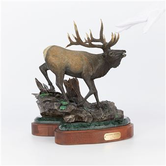 Barry Stein "Descending Monarch" Elk Bronze - Barry Stein