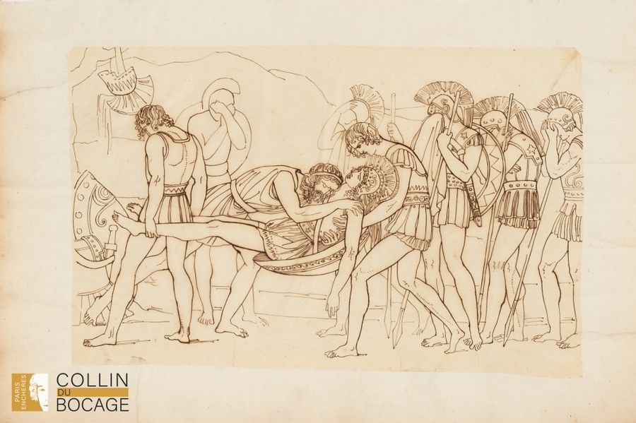 Scènes à l'antique d'apres l'Eneide by Anne-Louis Girodet de Roussy-Trioson, circa 1815-1820