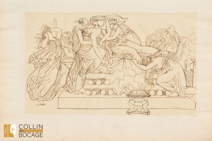 Scènes à l'antique d'apres l'Eneide by Anne-Louis Girodet de Roussy-Trioson, circa 1815-1820