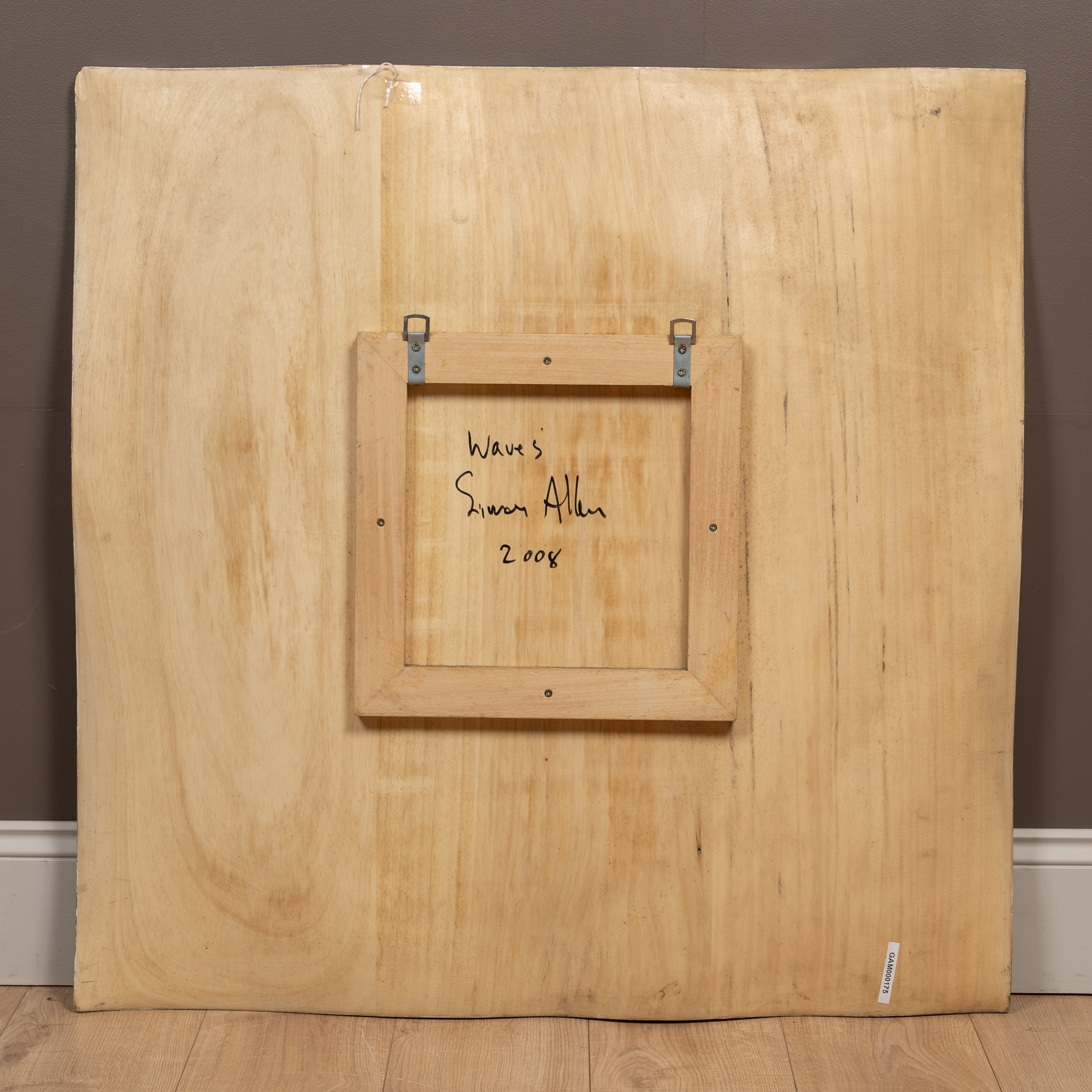 Artwork by Simon Allen, Waves, Made of Carved wood with white metal gilding