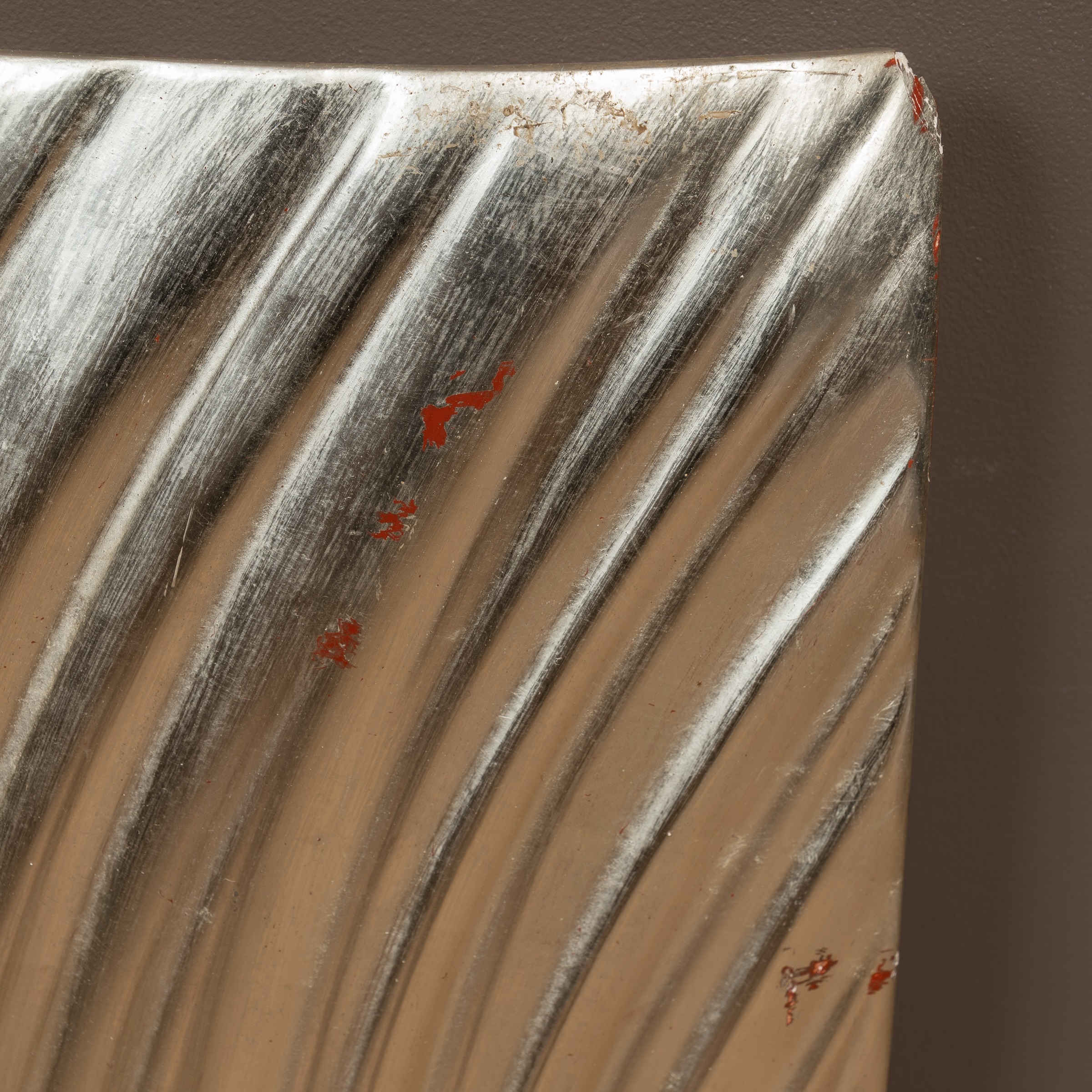 Artwork by Simon Allen, Waves, Made of Carved wood with white metal gilding