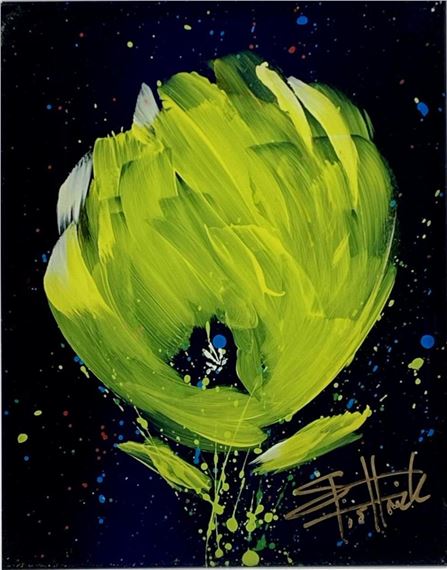 Stephen Fishwick | Stephen Fishwick Flower Painting on Plexiglass ...