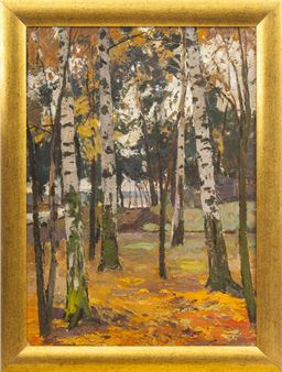 Autumn landscape with birches - Ivan Ivanov