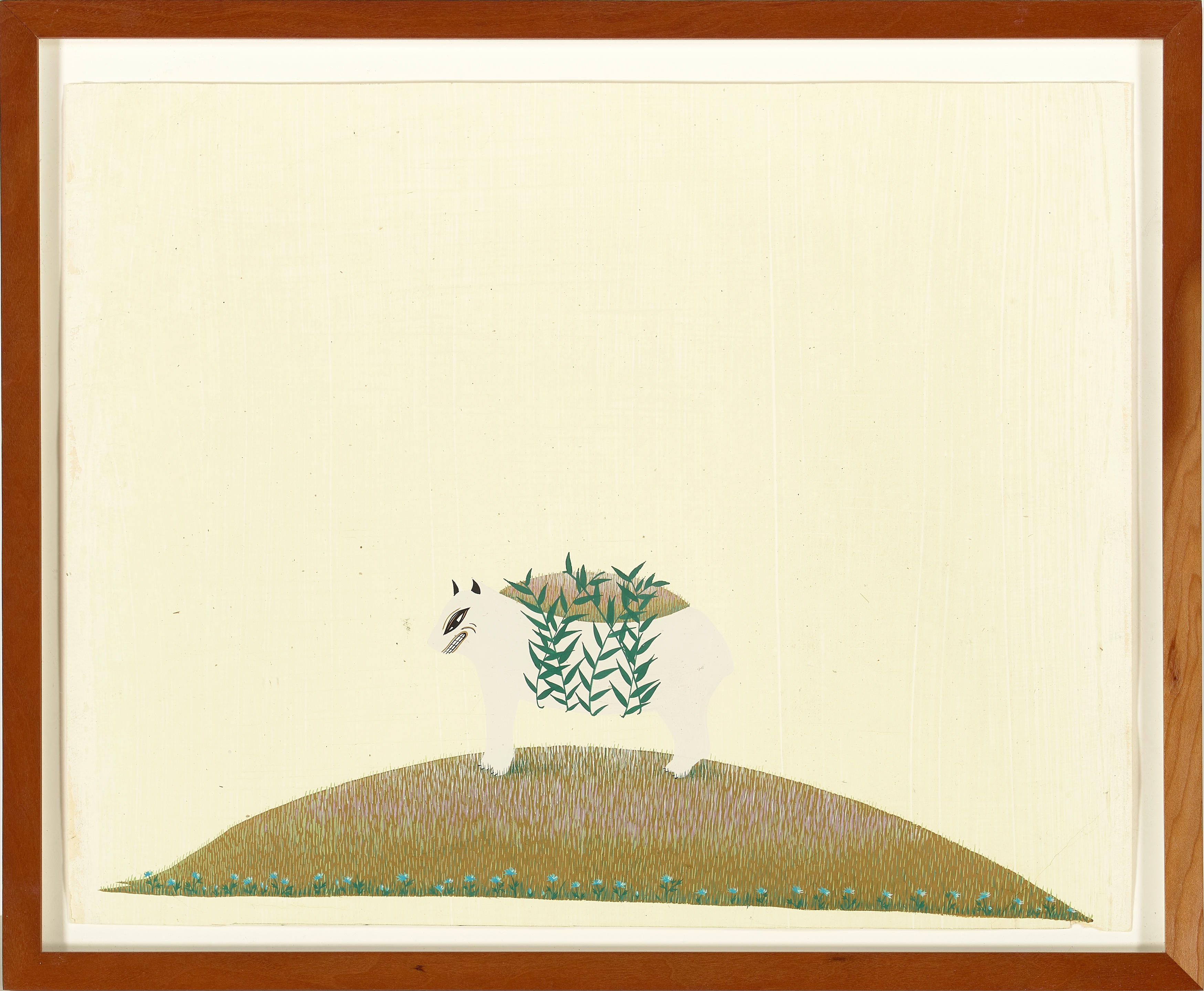 Clare Rojas | Untitled (Animal on Green) (2004) | MutualArt