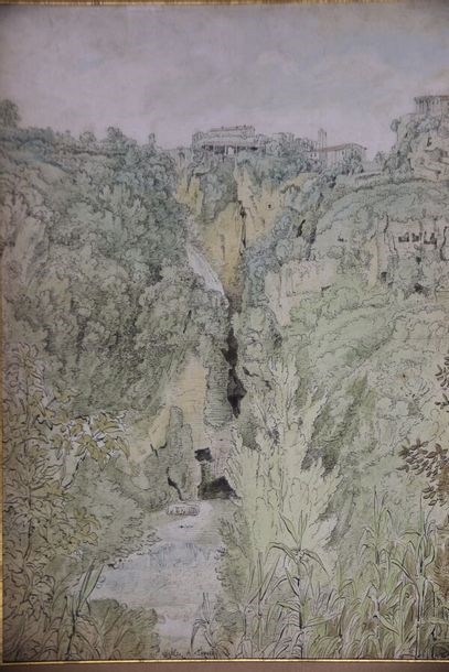 Artwork by German School, 18th Century, German or Swiss school of the late 18th century View... - Lot 96 - Art Valorem, Made of Watercolor, pen and black ink on paper